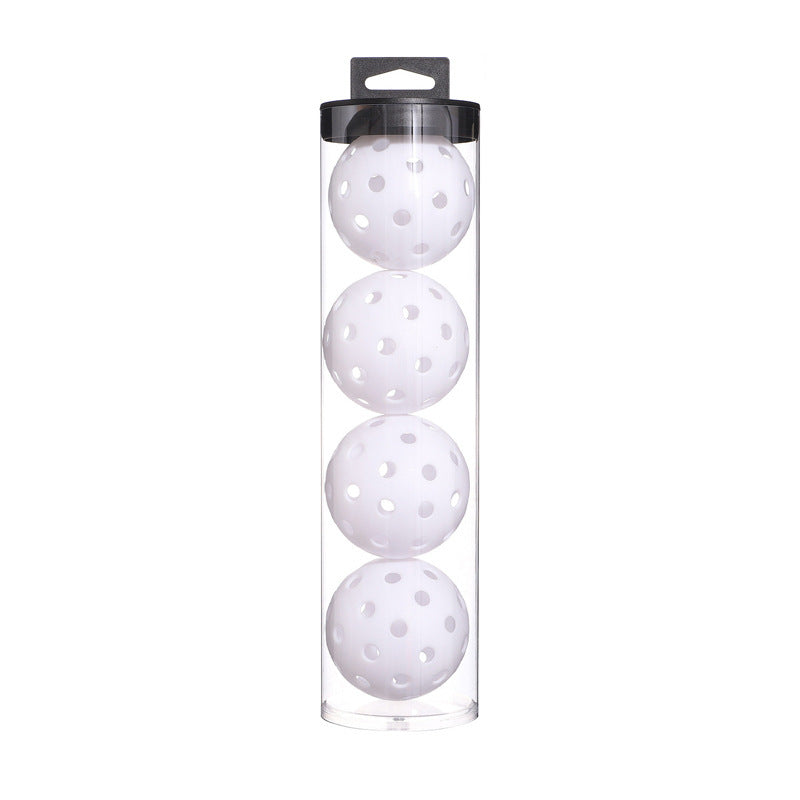 NNEDSZ 2 Tubes White Outdoor Pickleball Balls 4-Pack - Durable 40-Hole Design with Carry Tube(8 balls in total)-0