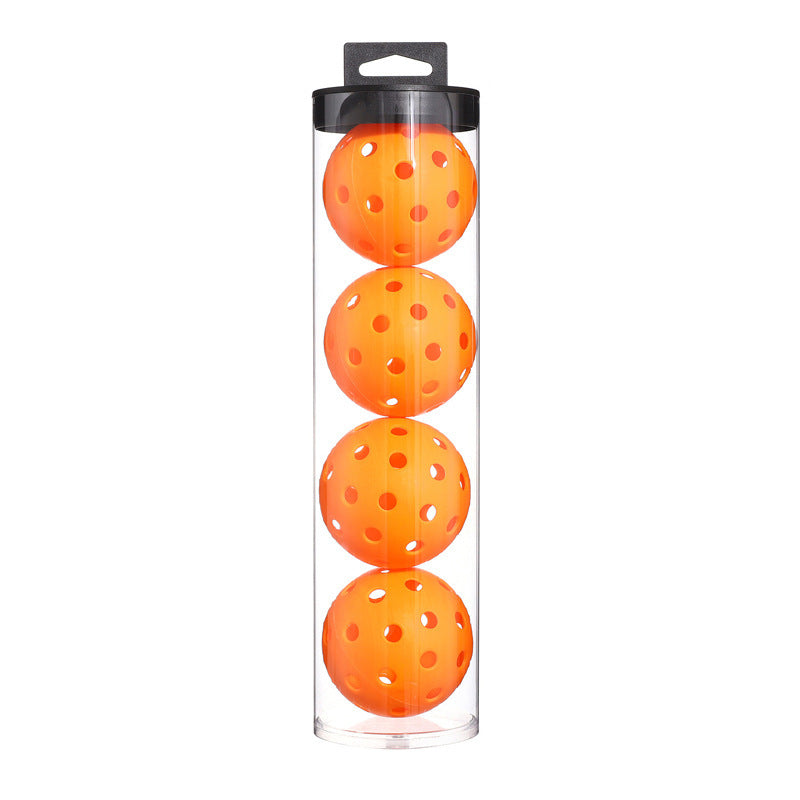 NNEDSZ 2 Tubes Orange Outdoor Pickleball Balls 4-Pack - Durable 40-Hole Design with Carry Tube(8 balls in total)-0