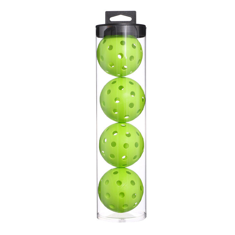 NNEDSZ 2 Tubes Green Outdoor Pickleball Balls 4-Pack - Durable 40-Hole Design with Carry Tube(8 balls in total)-0