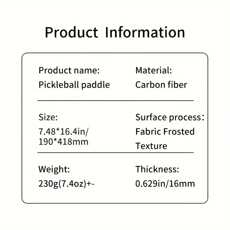 Ultra-Durable Carbon Fiber T700 Pickleball Paddle for Pro Performance-4
