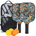 NNEDSZ Graffiti Model Fiberglass Pickleball Paddle Set - Vibrant Design for Enhanced Gameplay-0
