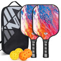 NNEDSZ Pink Beach Fiberglass Pickleball Paddle Set - Vibrant Design for Enhanced Gameplay-0
