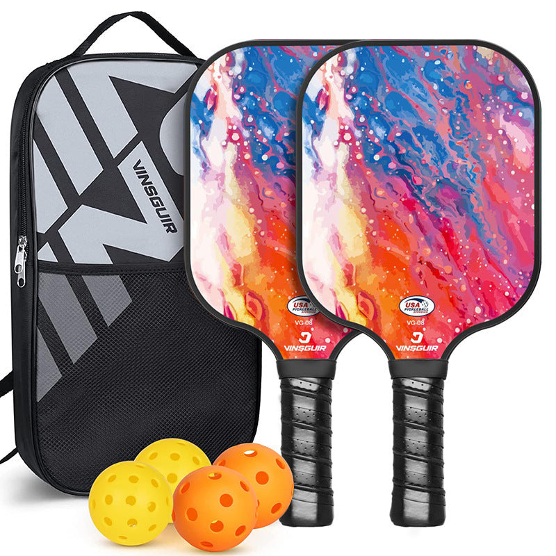 NNEDSZ Pink Beach Fiberglass Pickleball Paddle Set - Vibrant Design for Enhanced Gameplay-0