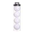 NNEDSZ 2 Tubes White Outdoor Pickleball Balls 4-Pack - Durable 40-Hole Design with Carry Tube(8 balls in total)-0