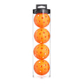 NNEDSZ 2 Tubes Orange Outdoor Pickleball Balls 4-Pack - Durable 40-Hole Design with Carry Tube(8 balls in total)-0