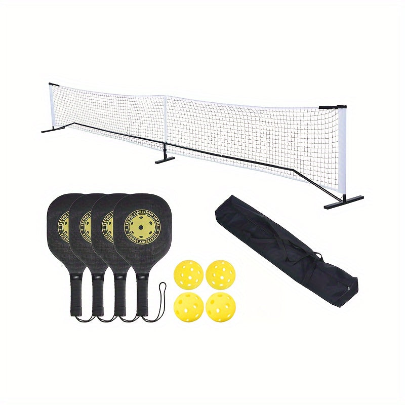 NNETM Portable Pickleball Net Set with Paddles-0