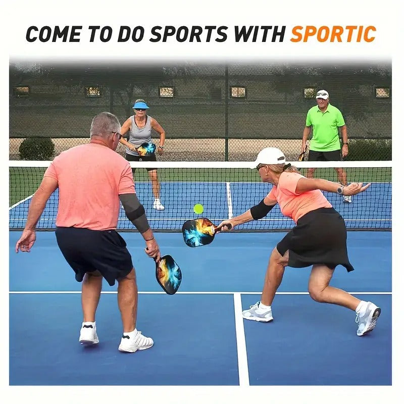 NNETM Portable Pickleball Net Set with Paddles-3